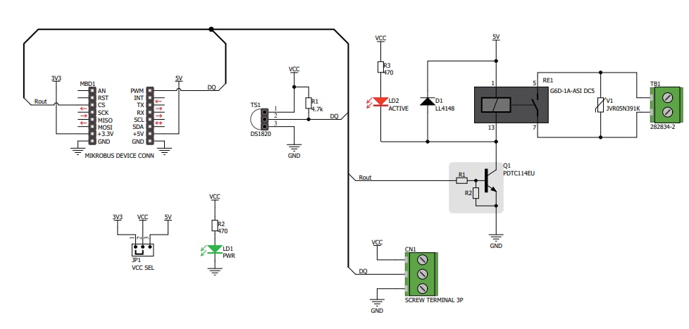 Schematic - Mikroe MIKROE-3415 Thermostat 2 Click